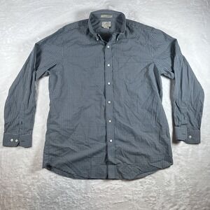 Men's LL bean wrinkle Resistant Plaid Long Sleeve  Button Up Size Large